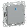 FLITE Выключатель 1-клавишный с индикацией 10А ВС11-1-1-ФлС серый IEK