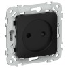FLITE Розетка без заземления с защитными шторками безвинтовое крепление 10А РСш01-1-ФлЧ че