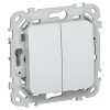 FLITE Выключатель 2-клавишный 10А ВС12-1-0-ФлЖ жемчуг IEK