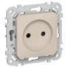 FLITE Розетка без заземления с защитными шторками безвинтовое крепление 10А РСш01-1-ФлЛ ль