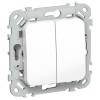 FLITE Выключатель 2-клавишный 10А ВС12-1-0-ФлБ белый IEK