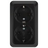 2-204-05 Розетка Intro Quadro 2-204-05 двойная с заземлением 2х2P+E Schuko 16А-250В IP20