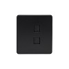 Розетка ROUND компьютерная двойная RJ45+RJ45 кат6 с/у оникс KRANZ
