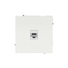 Компьютерная розетка RJ-45 без шторки, кат.5е одинарная, KANT, белый песок DKC (7010663)