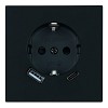 Розетка 1-местная з/ш с/з 16А + USB + Type C (механизм), 250В, 20W, серия Мия, RST16-3119-
