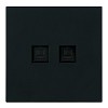 Розетка компьютерная 2-местная RJ-45 (механизм), серия Мия, RST00-3111-05, черный бархат