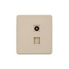 Розетка ROUND компьютерная RJ45 кат6 + TV с/у шелк KRANZ