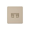 Розетка ROUND компьютерная двойная RJ45+RJ45 кат6 с/у шелк KRANZ