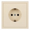 15-2101-02 Розетка ЭРА Galaxy 15-2101-02 c заземлением 2P+E Schuko 16А-250В IP20 слоновая