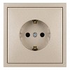 15-2101-04 Розетка ЭРА Galaxy 15-2101-04 c заземлением 2P+E Schuko 16А-250В IP20 шампань