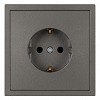 15-2101-07  Розетка ЭРА Galaxy 15-2101-07 c заземлением 2P+E Schuko 16А-250В IP20 титан