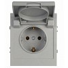 16-2103-03 Розетка ЭРА Arktik 16-2103-03 с заземлением 2P+E Schuko со шторками с крышкой