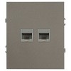 16-3108-07 Розетка ЭРА Arktik 16-3108-07 информационная двойная 2XRJ45 титан