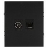16-3110-05 Розетка ЭРА Arktik 16-3110-05 комбинированная RJ45+TV антрацит
