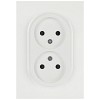 16-2107-01 Розетка ЭРА Arktik 16-2107-01 без заземления двойная 2X2P 16А-250В белый
