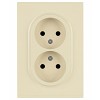 16-2107-02 Розетка ЭРА Arktik 16-2107-02 без заземления двойная 2X2P 16А-250В слоновая ко