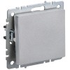 BRITE Выключатель 1-клавишный 10А безвинтовое крепление ВС11-1-0-БрА алюминий IEK