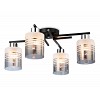 TR303212/4 BK/CH/SM/FR черный/хром/дымчатый/белый матовый E27*4 max 60W D515*200