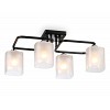 TR303222/4 BK/CH/FR черный/хром/белый матовый E27*4 max 60W 530*290*220