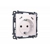 MA210510 Комплект механизма электрической розетки 2USB С+C 20W (быстрая зарядка) с/з на винтовых зажимах 16A-250V ALFA Жемчуг QUANT (AP2105, VM165)