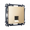 MA612030 Комплект механизма телефонной розетки ALFA Шампань RJ-11(4P4C) с шторкой QUANT (A