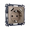 MA639010 Комплект механизма электрической розетки ALFA Темная бронза матовый 2USB A+A 18W (быстрая зарядка) с/з QUANT (AP6390, VM155)