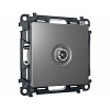 MA663010 Комплект механизма TV розетки оконечной ALFA Антрацит серый 50-870 MHz 1dB QUANT