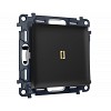 MA802010 Комплект механизма 1-кл выключателя с подсветкой 3200K ALFA Черный матовый QUANT