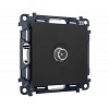 MA813010 Комплект механизма TV розетки оконечной ALFA Черный матовый 50-870 MHz 1dB QUANT