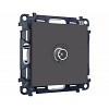 MA913010 Комплект механизма TV розетки оконечной ALFA Графит мягкое касание 50-870 MHz 1dB