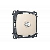 MO333050 Комплект механизма TV розетки SAT 5-2400MHz 3.5dB OMEGA Бежевый матовый QUANT (OP