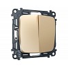 MO603030 Комплект механизма 2-клавишного перекрестного выключателя 10A-250V OMEGA Шампань