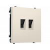 MS332110 Комплект механизма компьютерной двойной розетки SIGMA Бежевый матовый RJ-45 (8P8C