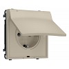 MS348010 Комплект механизма электрической розетки SIGMA Кашемир 50Hz 2P+E с/з с/ш и крышко