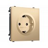 MS886010 Комплект механизма электрической розетки SIGMA Золото Мягкое касание 50Hz 2P+E с/