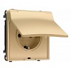 MS888010 Комплект механизма электрической розетки SIGMA Золото Мягкое касание 50Hz 2P+E с/