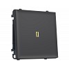 MS902010 Комплект механизма 1-кл выключателя с подсветкой 3200K SIGMA Графит Мягкое касани