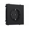 MS986010 Комплект механизма электрической розетки SIGMA Черный Мягкое касание 50Hz 2P+E с/