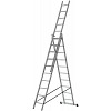 Лестница трехсекционная алюминиевая, 3 х 10 ступеней, H=285/481/674 см, вес 12,19 кг