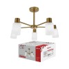 Люстра под лампу CLASSIC KINLI-СN-5E27WH-LT 5xЕ27 матовый плафон, латуный корпус IN HOME