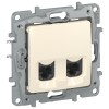 IEKETIKA Розетка компьютерная двойная RJ45 категория 5Е UTP 6723551 слоновая кость IEK