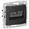 IEKVALENA Розетка компьютерная RJ45 категория 5Е UTP 6945371 черный матовый IEK