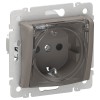 IEKVALENA Розетка 1-местная с заземлением с защитными шторками и крышкой 16А IP20 6945401