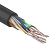 Кабель витая пара U/UTP, CAT 5e, PE, 4PR, 24AWG, внешний, однопроволочный, черный, 305м REXANT