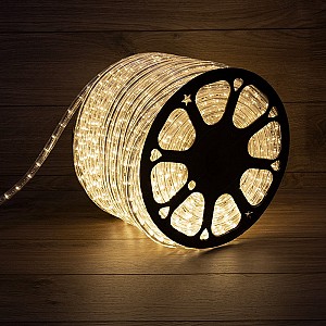 Дюралайт LED двухжильный 230В 13мм 24 LED/м ТЕПЛЫЙ БЕЛЫЙ постоянное свечение модуль 1м бухта 100м NEON-NIGHT