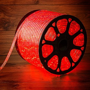 Дюралайт LED двухжильный 230В 13мм 30 LED/м КРАСНЫЙ постоянное свечение модуль 1м бухта 100м NEON-NIGHT