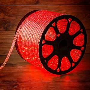 Дюралайт LED двухжильный 230В 13мм 36 LED/м КРАСНЫЙ постоянное свечение модуль 1м бухта 100м NEON-NIGHT