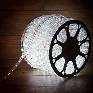 Дюралайт LED двухжильный 230В 13мм 36 LED/м БЕЛЫЙ эффект мерцания модуль 1м бухта 100м NEON-NIGHT