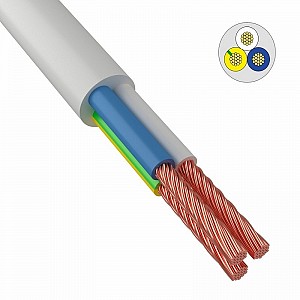 Провод соединительный ПВС 3х4,0 мм² 100 м белый ГОСТ 7399-97