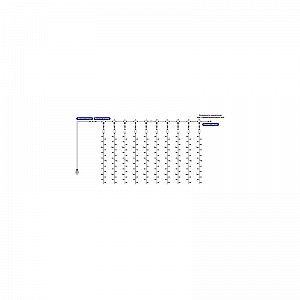 Гирлянда светодиодная Бахрома (Айсикл) 5,6x0,9м 240 LED БЕЛЫЙ черный каучук 3,3мм IP67 эффект мерцания 230В нужен блок 315-000 NEON-NIGHT